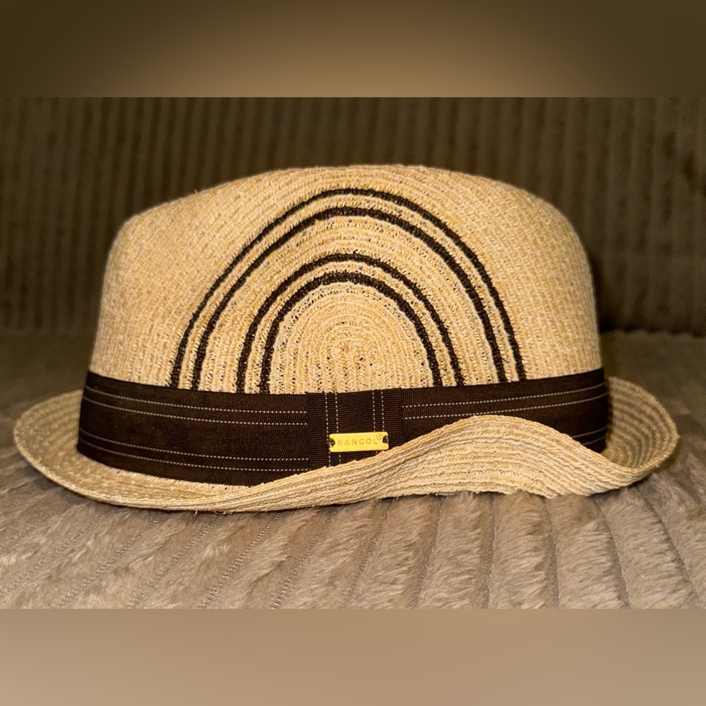 Kangol Ashton Braid Trilby Sisal Straw Fedora Hat
